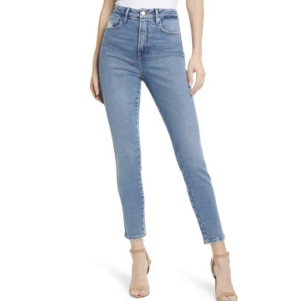 GOOD AMERICAN Good Curve Denim Skinny High Rise Ankle Jeans Size 12 / 31
